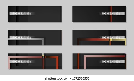 square banner vector collection. stone and brick gradient color composition