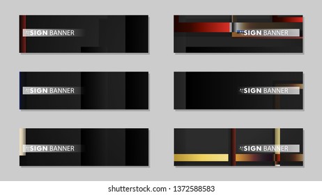 square banner vector collection. stone and brick gradient color composition