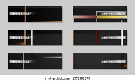 square banner vector collection. stone and brick gradient color composition