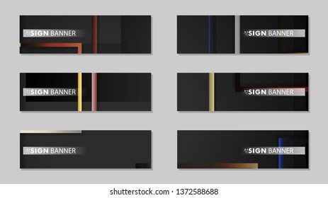 square banner vector collection. stone and brick gradient color composition