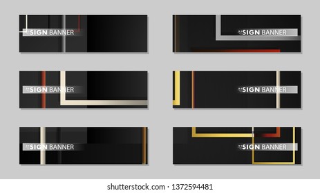 square banner vector collection. stone and brick gradient color composition