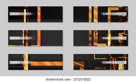 square banner vector collection. wood gradient color composition