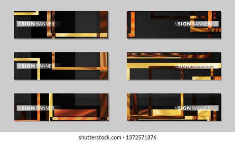 square banner vector collection. wood gradient color composition