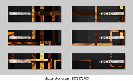 square banner vector collection. wood gradient color composition
