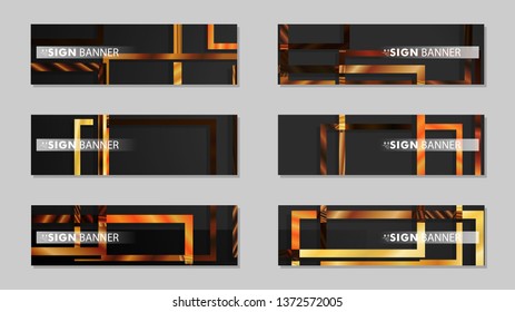 square banner vector collection. wood gradient color composition