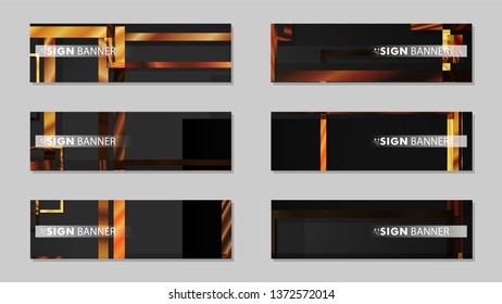square banner vector collection. wood gradient color composition