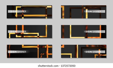 square banner vector collection. wood gradient color composition