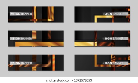 square banner vector collection. wood gradient color composition