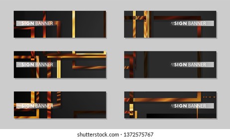square banner vector collection. wood gradient color composition