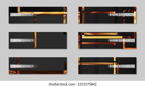 square banner vector collection. wood gradient color composition