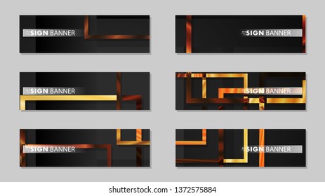 square banner vector collection. wood gradient color composition