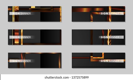 square banner vector collection. wood gradient color composition