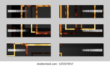 square banner vector collection. wood gradient color composition