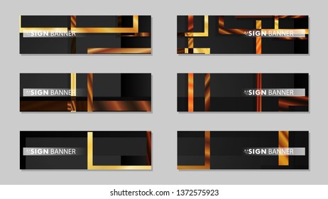 square banner vector collection. wood gradient color composition