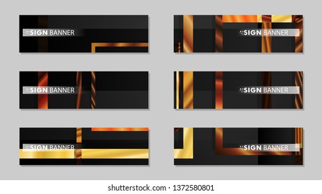 square banner vector collection. wood gradient color composition
