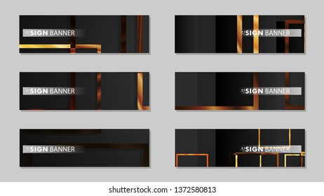 square banner vector collection. wood gradient color composition