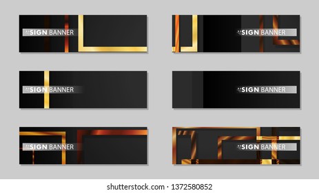 square banner vector collection. wood gradient color composition