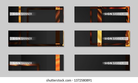 square banner vector collection. wood gradient color composition