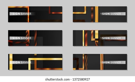 square banner vector collection. wood gradient color composition