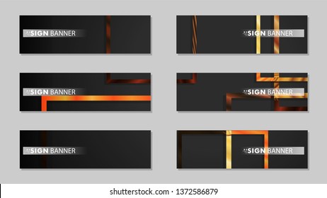 square banner vector collection. wood gradient color composition