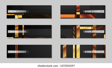 square banner vector collection. wood gradient color composition