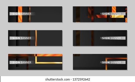 square banner vector collection. wood gradient color composition