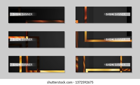 square banner vector collection. wood gradient color composition