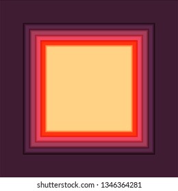 Square banner vector template. 3D layered paper cut square shape, design layout for business presentations, flyers, posters, prints, decoration, cards, brochure