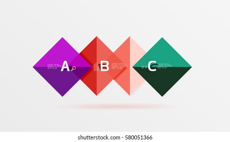 Square banner. Vector template background for workflow layout, diagram, number options or web design