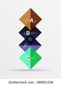 Square banner. Vector template background for workflow layout, diagram, number options or web design