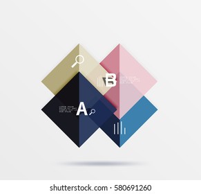 Square banner. Vector template background for workflow layout, diagram, number options or web design