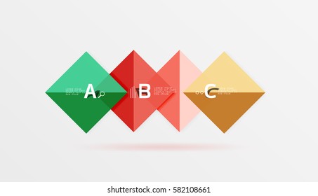 Square banner. Vector template background for workflow layout, diagram, number options or web design