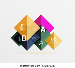 Square banner. Vector template background for workflow layout, diagram, number options or web design