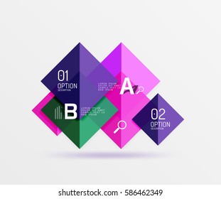 Square banner. Vector template background for workflow layout, diagram, number options or web design