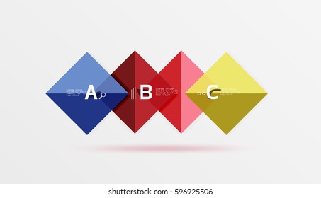 Square banner. Vector template background for workflow layout, diagram, number options or web design
