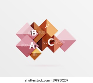 Square banner. Vector template background for workflow layout, diagram, number options or web design