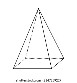 square base pyramid on white background