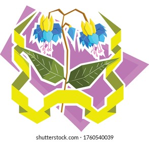 Square Beautiful Flower Vector Art