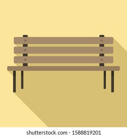 Square bench icon. Flat illustration of square bench vector icon for web design