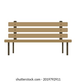 Square bench icon. Flat illustration of square bench vector icon isolated on white background
