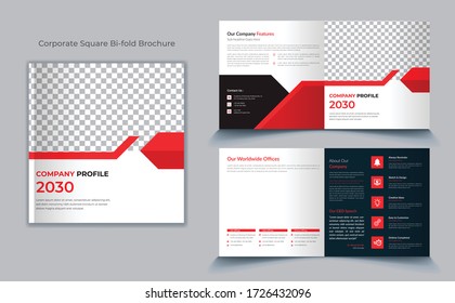 Square Bi Fold Brochure Template