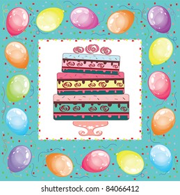 Square birthday card