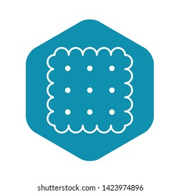 Square biscuit icon. Outline square biscuit vector icon for web design isolated on white background