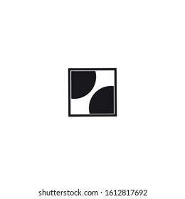 square black brand logo vector