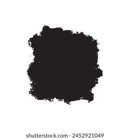 square black brustroke white background design vector