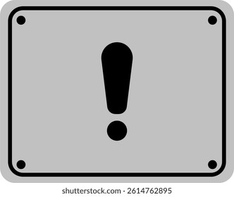 Square Black Caution Warning Sign