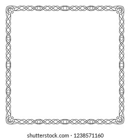 Square black Celtic frame.