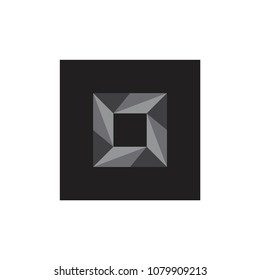 SQUARE with black diamond logo design vector