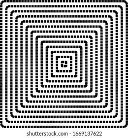 quadratische schwarze Punkte Vektorillustration auf weißem Hintergrund