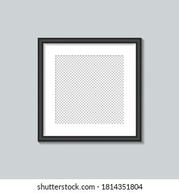 Quadratische schwarze Rahmenvorlage. Vektorgrafik.